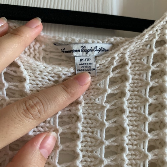 Cream Crochet Top with Tassles - Picture 3 of 3